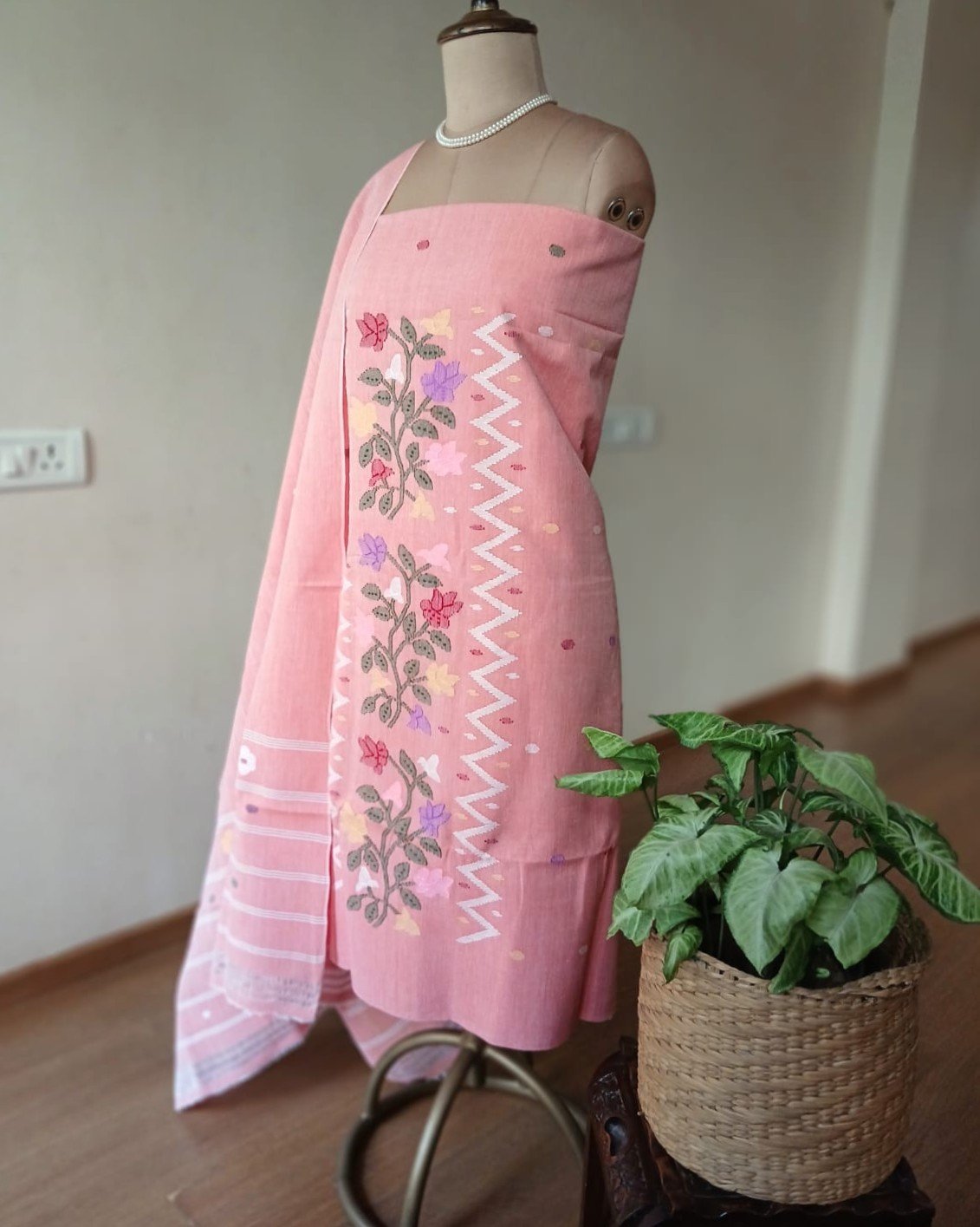 Manipur Handloom 3-piece Salwar Set - (MHSS0038)