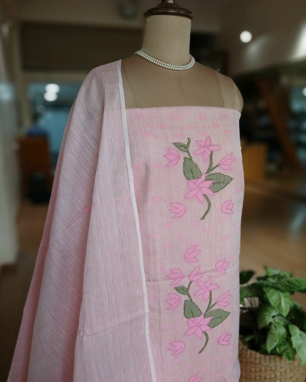 Manipur Handloom 3-piece Salwar Set - (MHSS0029) - Image 5