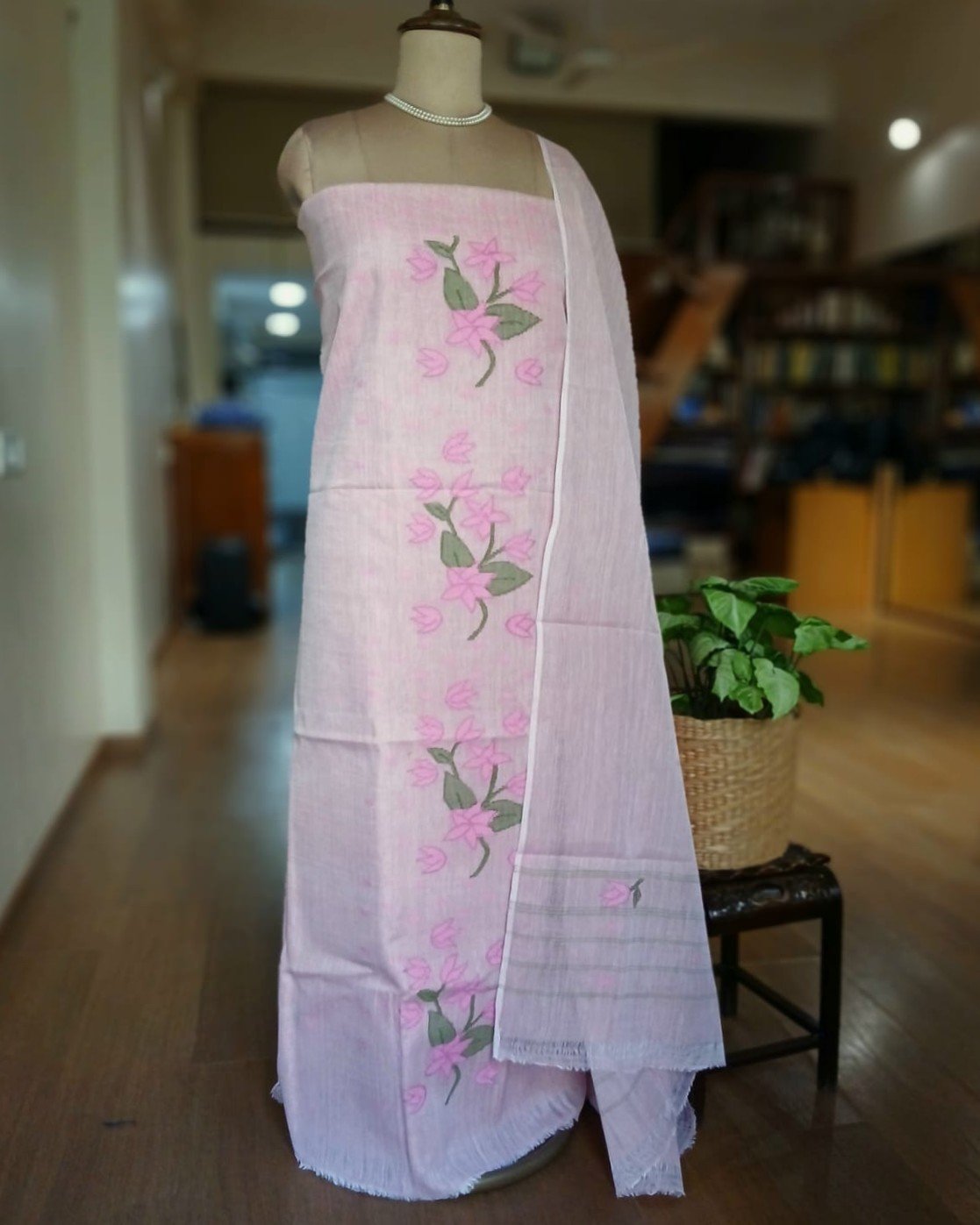 Manipur Handloom 3-piece Salwar Set - (MHSS0029) - Image 4