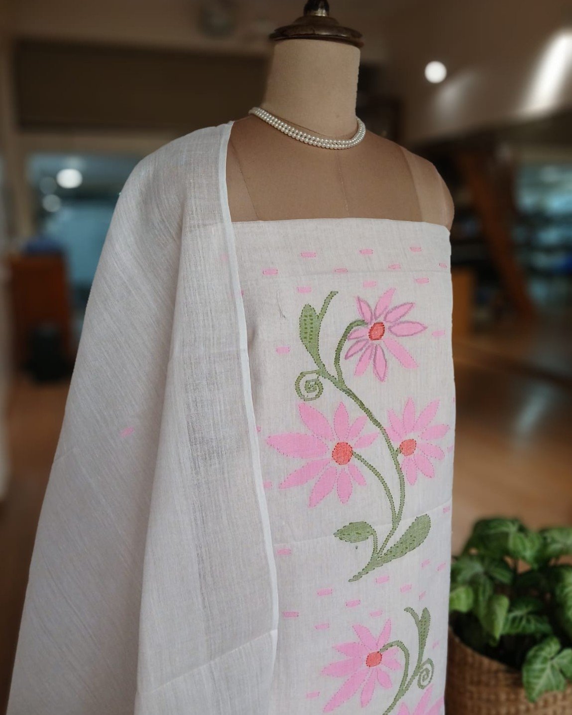 Manipur Handloom 3-piece Salwar Set - (MHSS0030) - Image 5