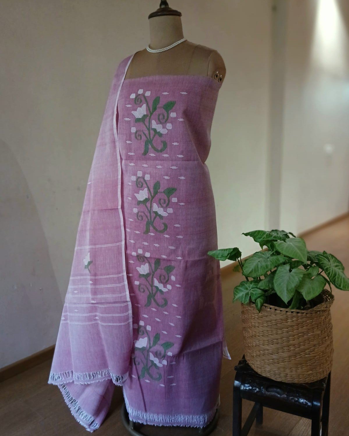 Manipur Handloom 3-piece Salwar Set - (MHSS0033)
