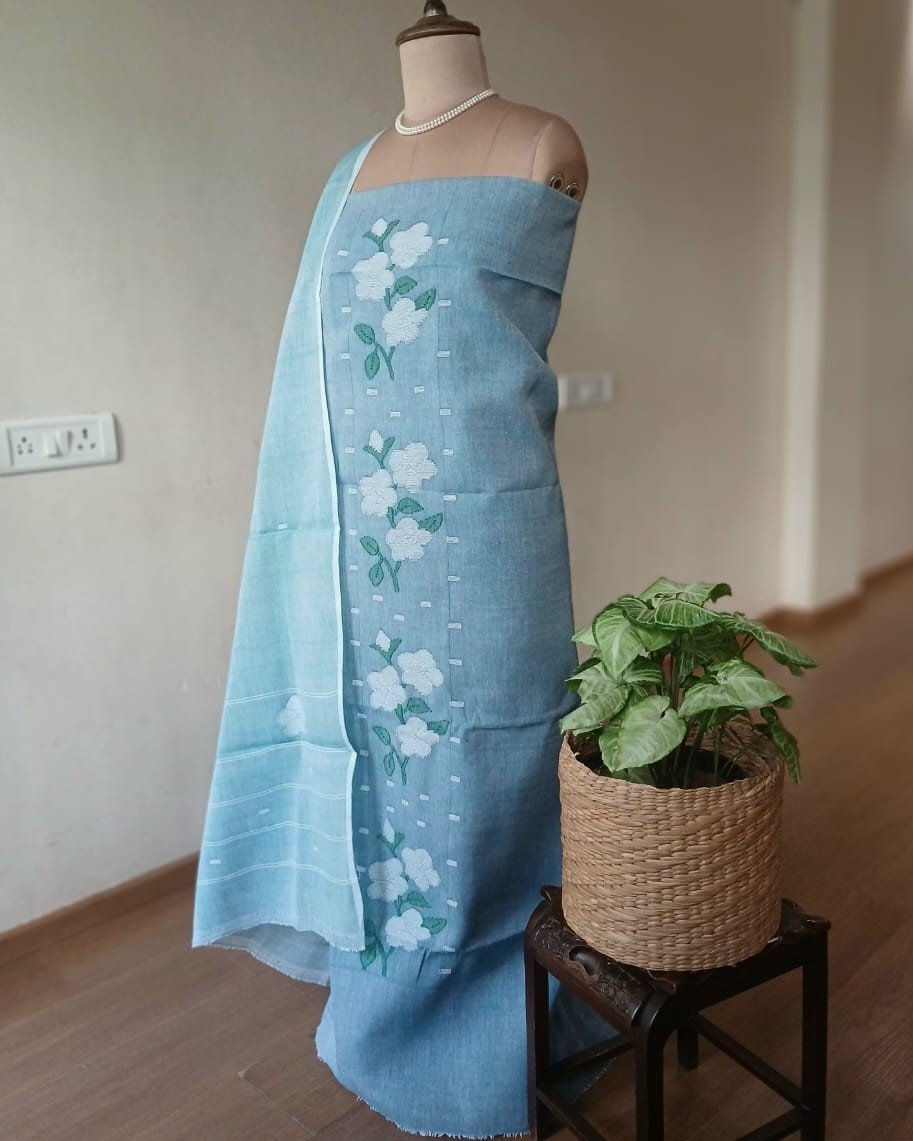 Manipur Handloom 3-piece Salwar Set - (MHSS0034)
