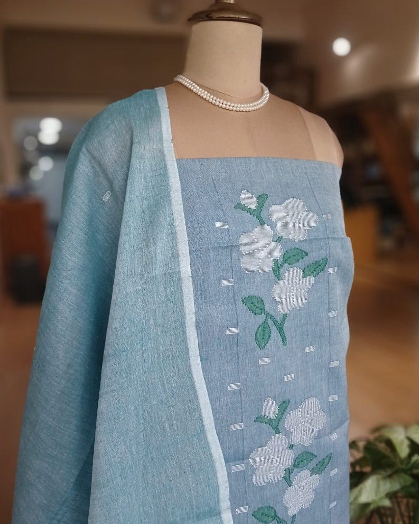 Manipur Handloom 3-piece Salwar Set - (MHSS0034) - Image 5
