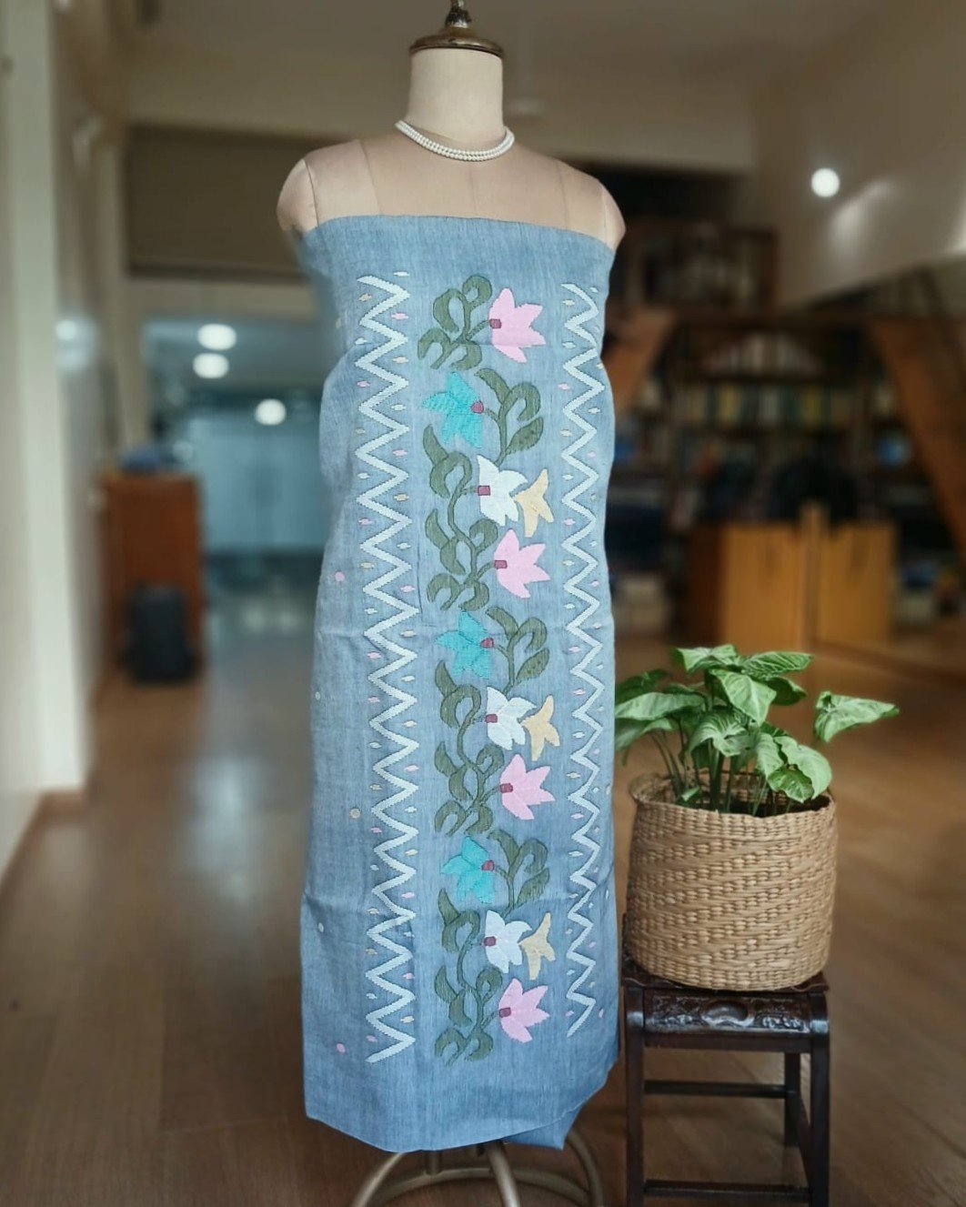 Manipur Handloom 3-piece Salwar Set - (MHSS0036) - Image 9