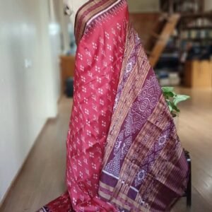 Pure Silk Nuapatna Khandua Pata in Single Ikat- (SKSS0014)