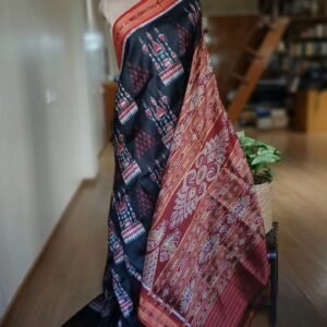 Pure Silk Nuapatna Khandua Pata in Single Ikat- (SKSS0011)