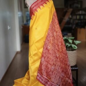 Pure Silk Nuapatna Khandua Pata in Single Ikat- (SKSS0018)