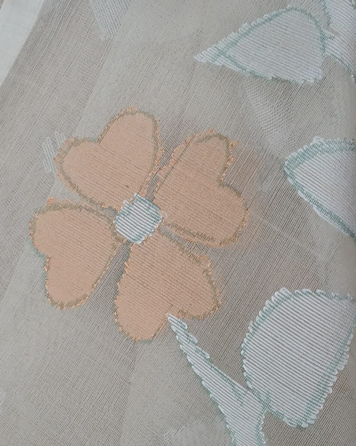 Hand Jamdani in Mulberry Silk with Floral Motifs – (SJMS0018) - Image 4