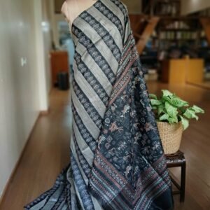 Hand Embroidered Santiniketan Kantha Saree - (SNBK0028)