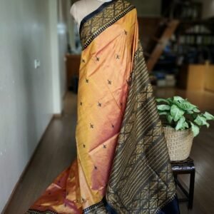 Hand Embroidered Santiniketan Kantha Saree - (SNBK0027)