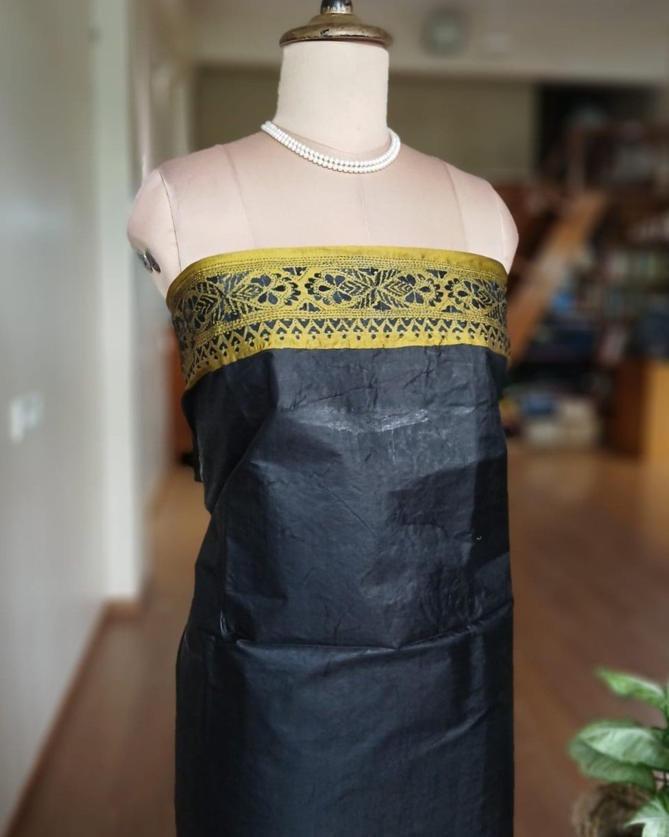 Hand Embroidered Santiniketan Kantha Saree - (SNBK0029) - Image 10