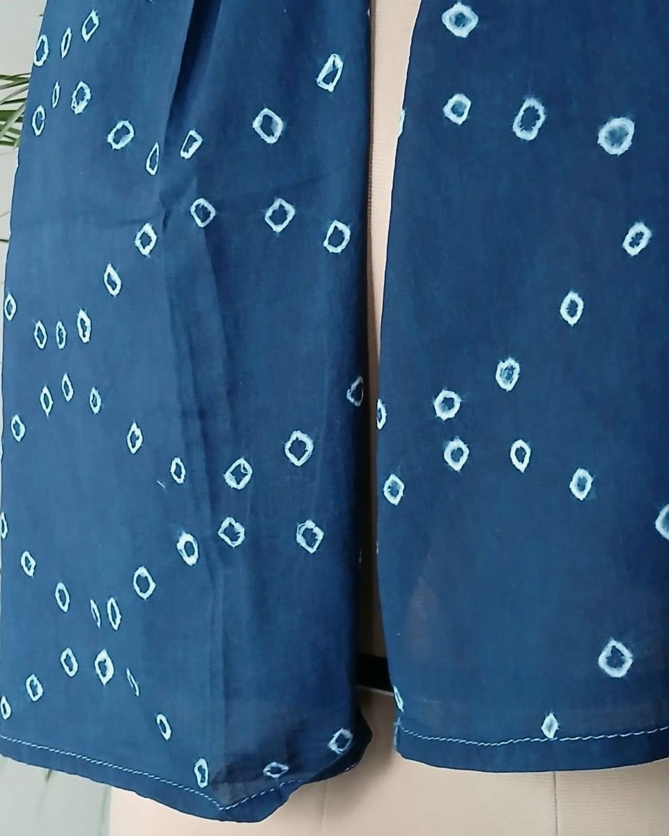 Madurai Sungudi Hand Knotted Cotton Stole - (MHKS0001) - Image 3