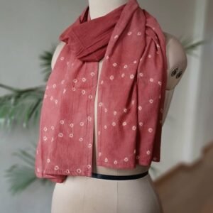 Madurai Sungudi Hand Knotted Cotton Stole - (MHKS0002)