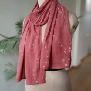 Madurai Sungudi Hand Knotted Cotton Stole - (MHKS0004)