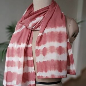 Madurai Tie and Dye Hand Knotted Cotton Stole - (MHKS0005)