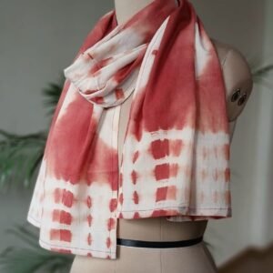 Madurai Tie and Dye Hand Knotted Cotton Stole - (MHKS0006)