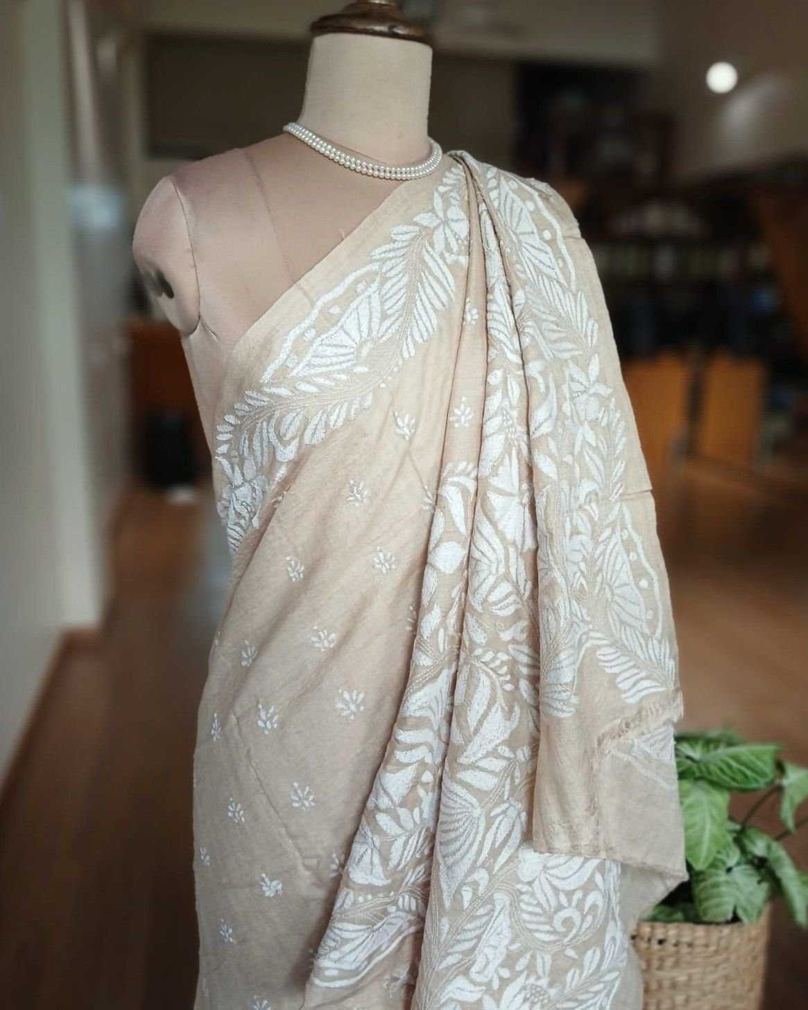 PadmaShree Takdira Begum’s Tussar Silk Kantha Saree – (TSKS0031) - Image 6