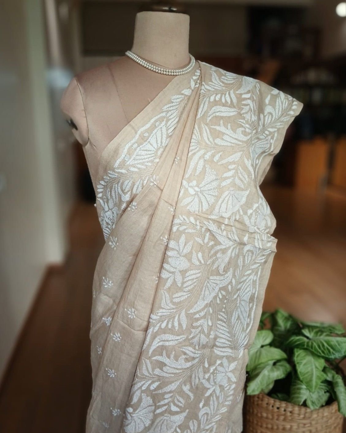 PadmaShree Takdira Begum’s Tussar Silk Kantha Saree – (TSKS0031) - Image 8