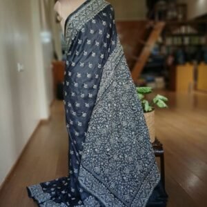 PadmaShree Takdira Begum’s Tussar Silk Kantha Saree – (TSKS0032)