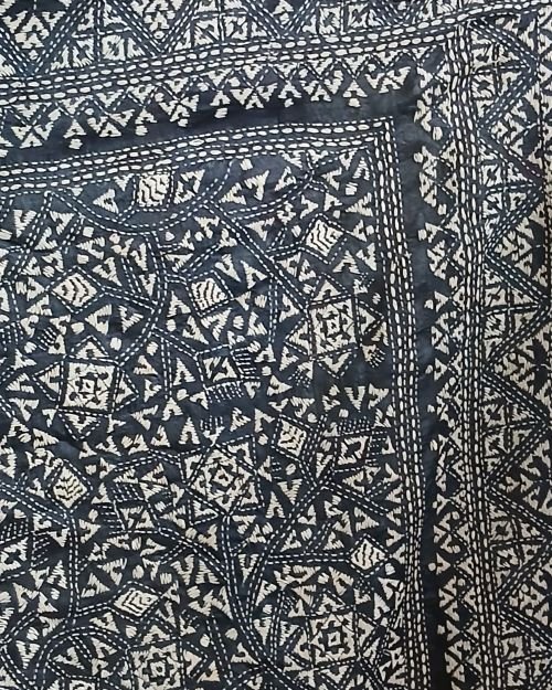 PadmaShree Takdira Begum’s Tussar Silk Kantha Saree – (TSKS0032) - Image 5
