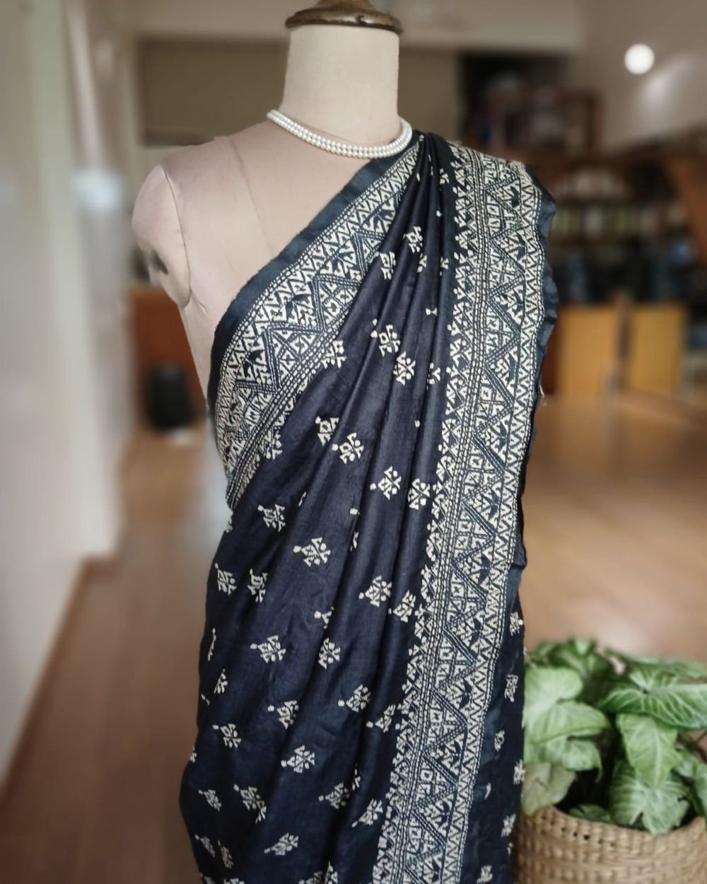 PadmaShree Takdira Begum’s Tussar Silk Kantha Saree – (TSKS0032) - Image 8