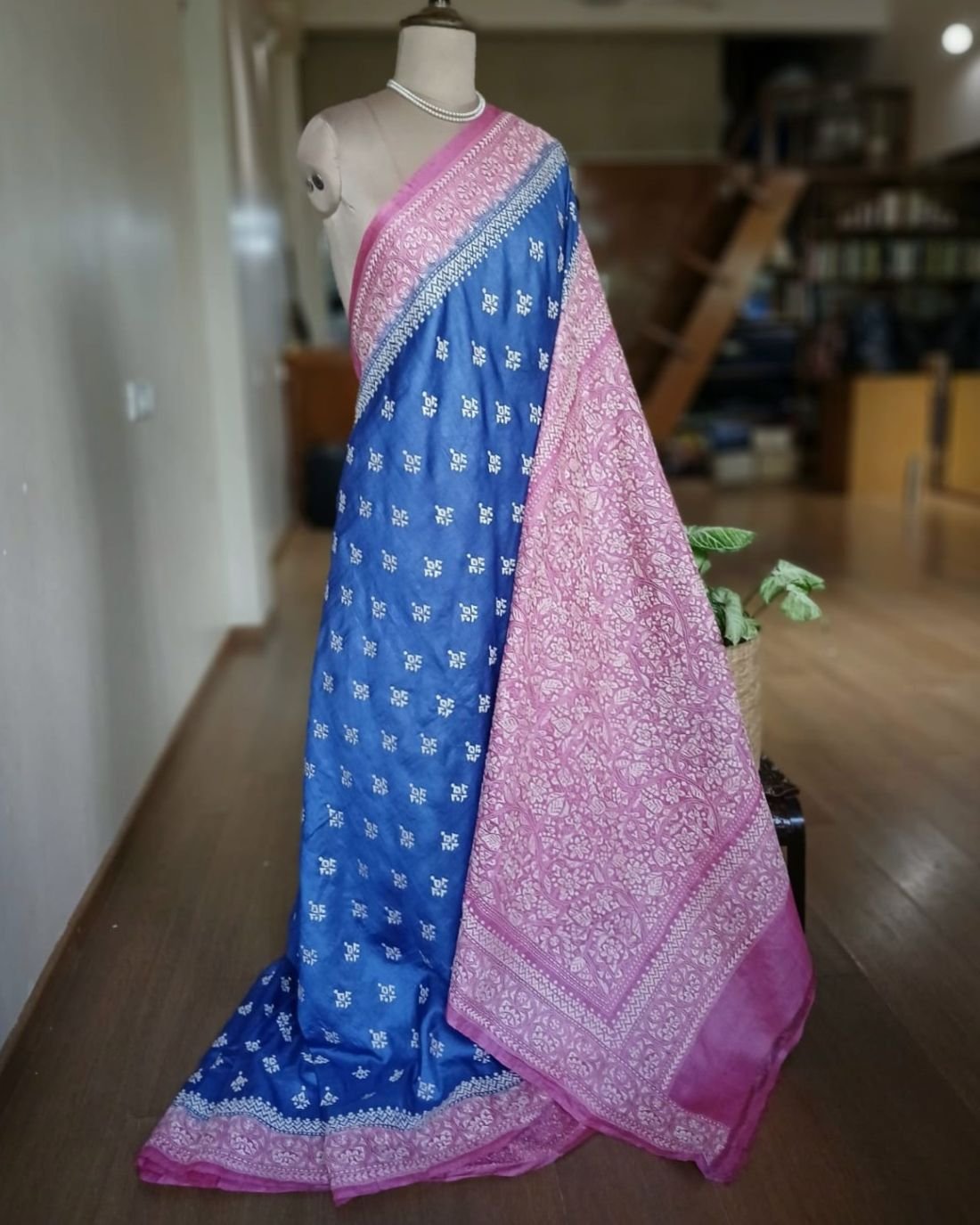 PadmaShree Takdira Begum’s Tussar Silk Kantha Saree – (TSKS0033)