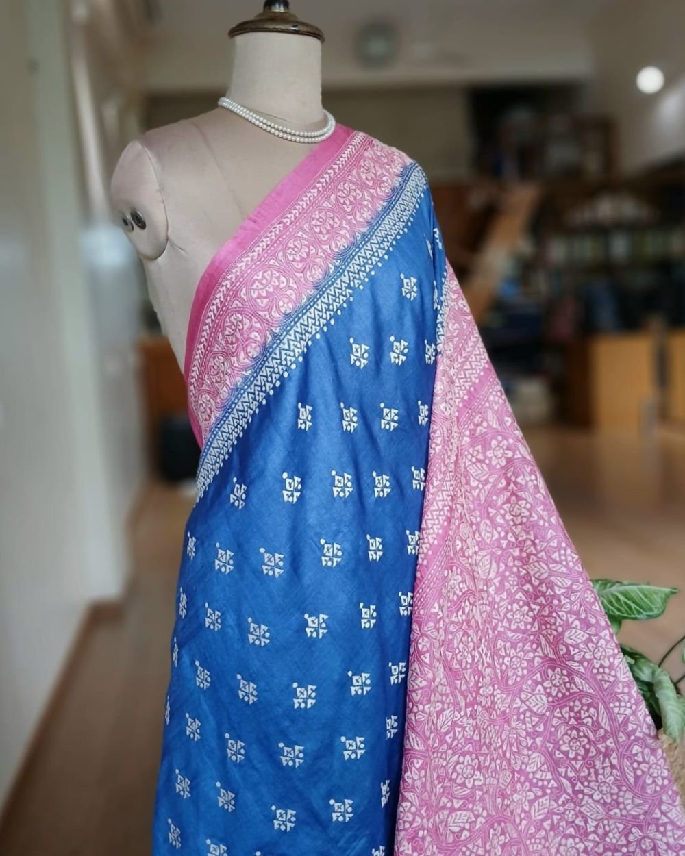 PadmaShree Takdira Begum’s Tussar Silk Kantha Saree – (TSKS0033) - Image 2