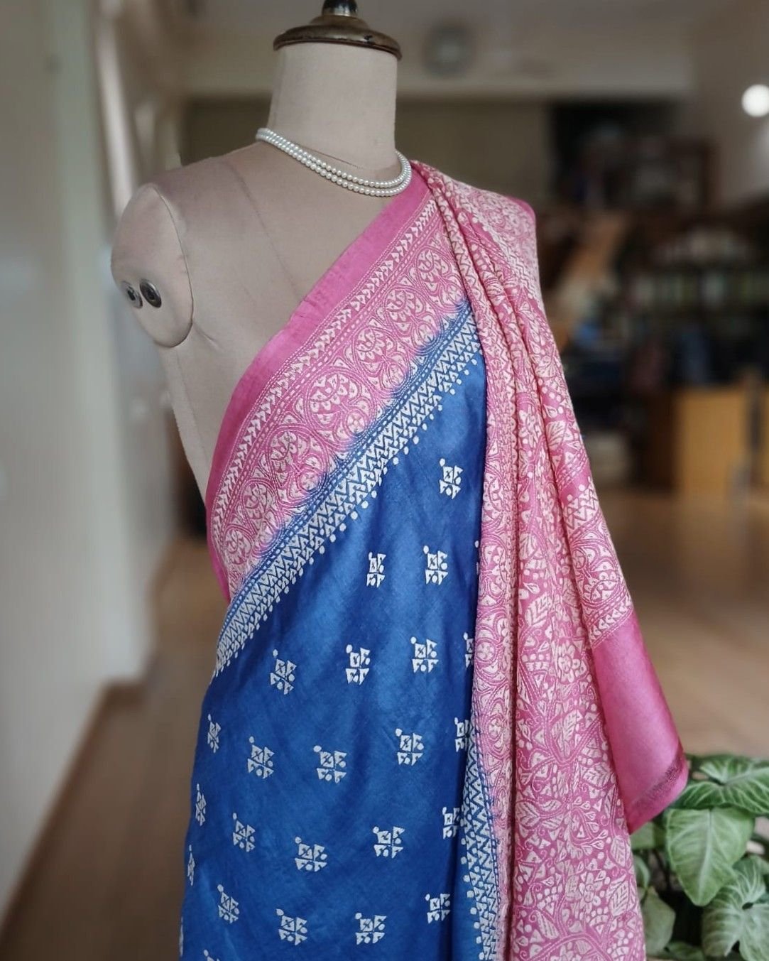 PadmaShree Takdira Begum’s Tussar Silk Kantha Saree – (TSKS0033) - Image 6