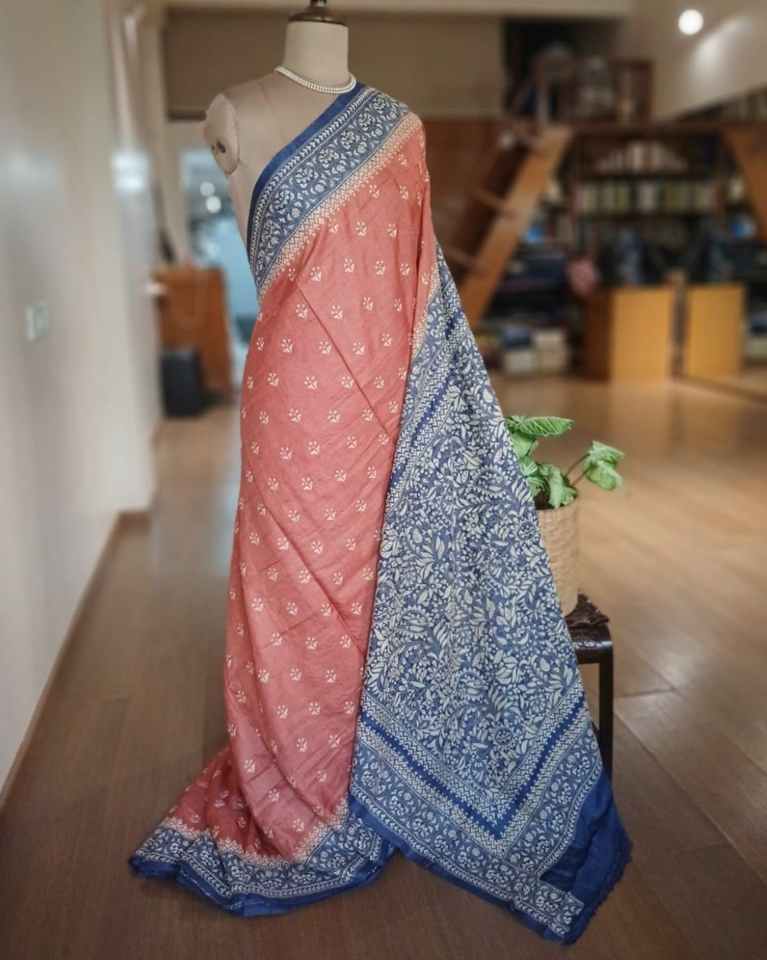 PadmaShree Takdira Begum’s Tussar Silk Kantha Saree – (TSKS0035)