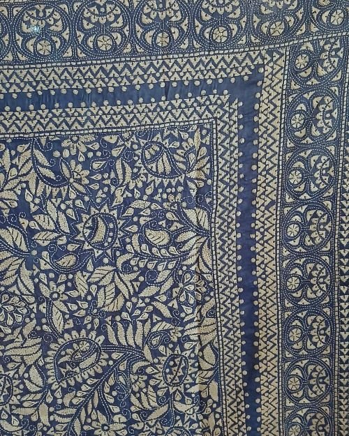 PadmaShree Takdira Begum’s Tussar Silk Kantha Saree – (TSKS0035) - Image 5