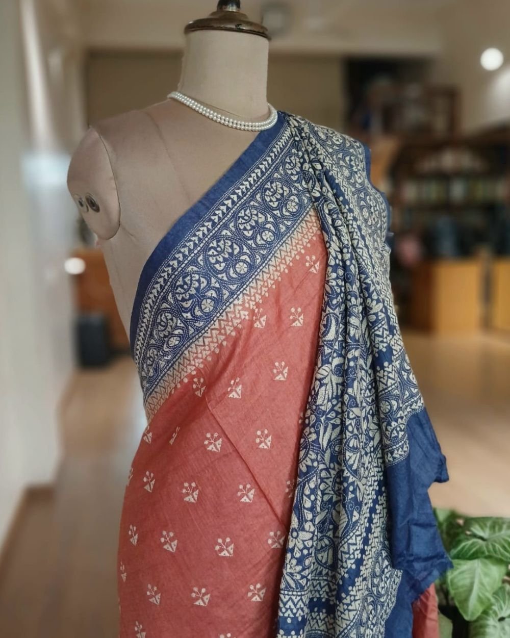 PadmaShree Takdira Begum’s Tussar Silk Kantha Saree – (TSKS0035) - Image 7