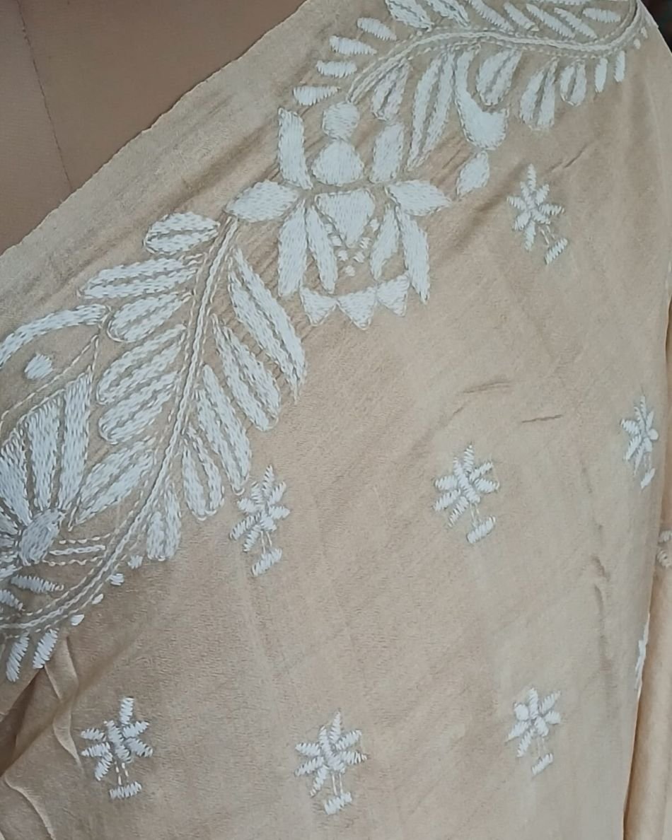 PadmaShree Takdira Begum’s Tussar Silk Kantha Saree – (TSKS0036) - Image 3