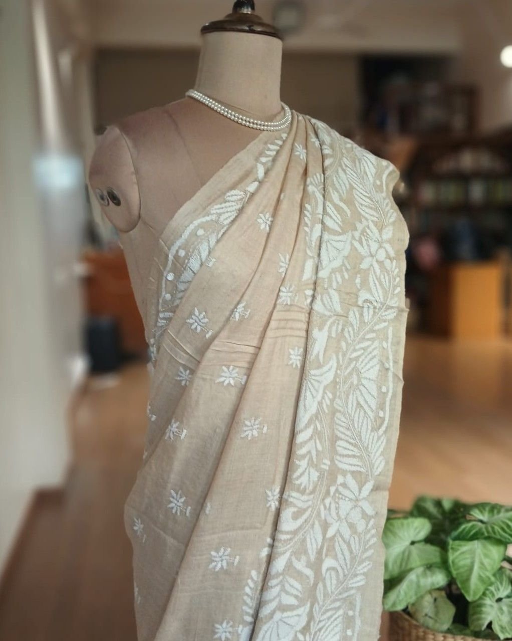 PadmaShree Takdira Begum’s Tussar Silk Kantha Saree – (TSKS0036) - Image 8