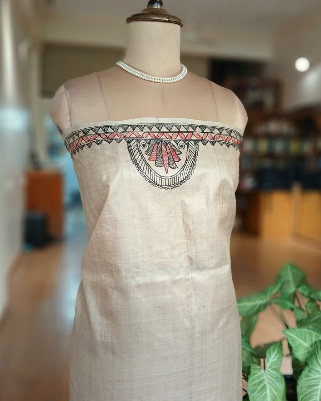 Madhubani on Tussar Silk – (MADT0065) - Image 7