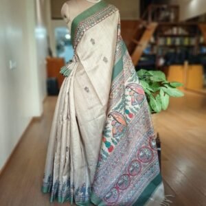Madhubani on Tussar Silk – (MADT0066)