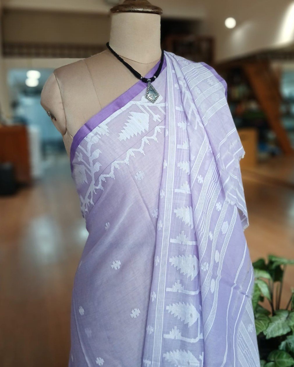 Soft Cotton Jamdani Handweave from Phulia – (JCHS0047) - Image 6