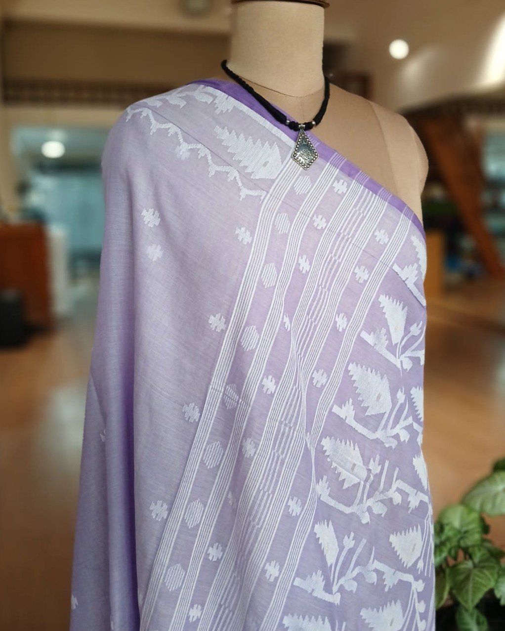 Soft Cotton Jamdani Handweave from Phulia – (JCHS0047) - Image 9
