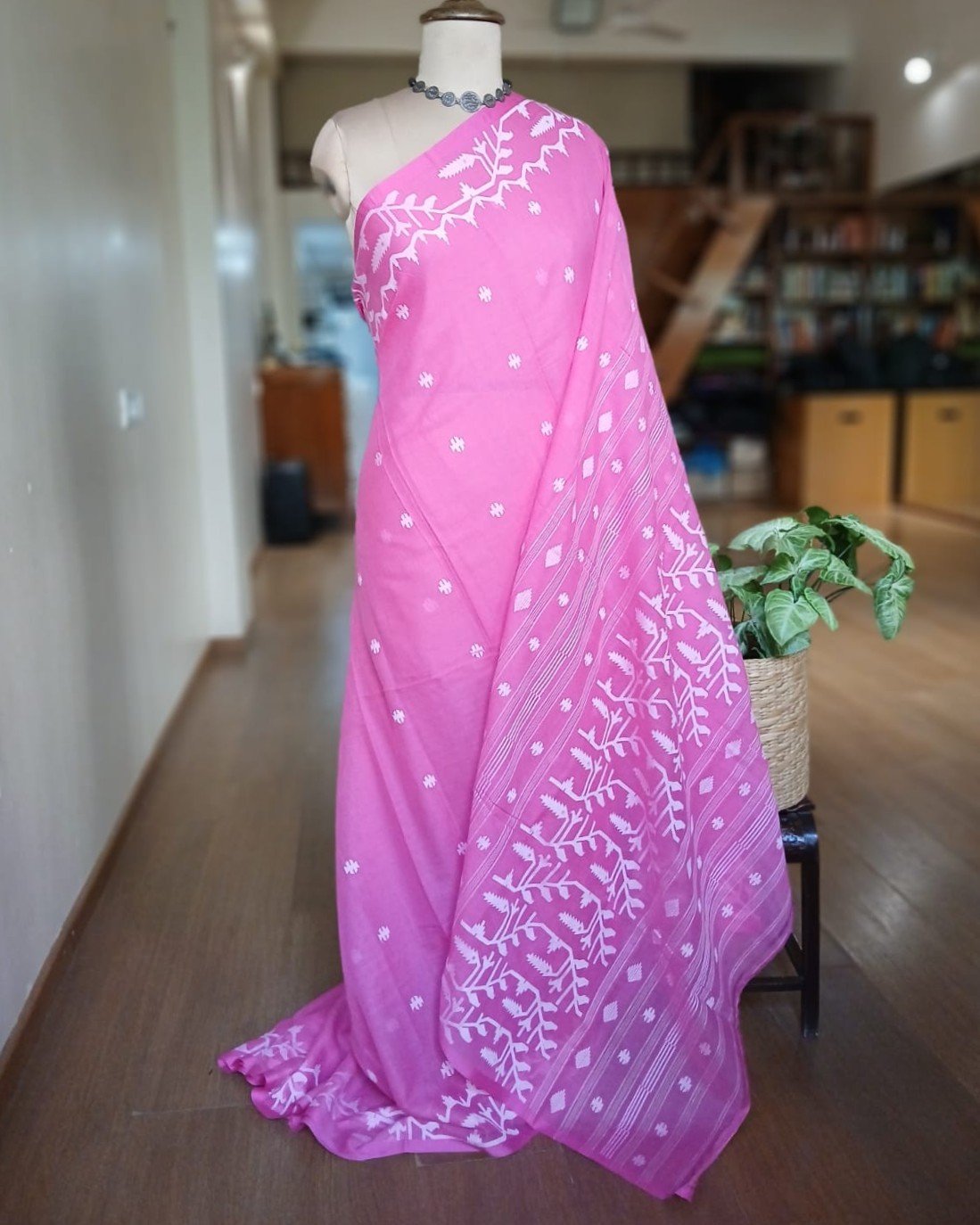 Soft Cotton Jamdani Handweave from Phulia – (JCHS0048)