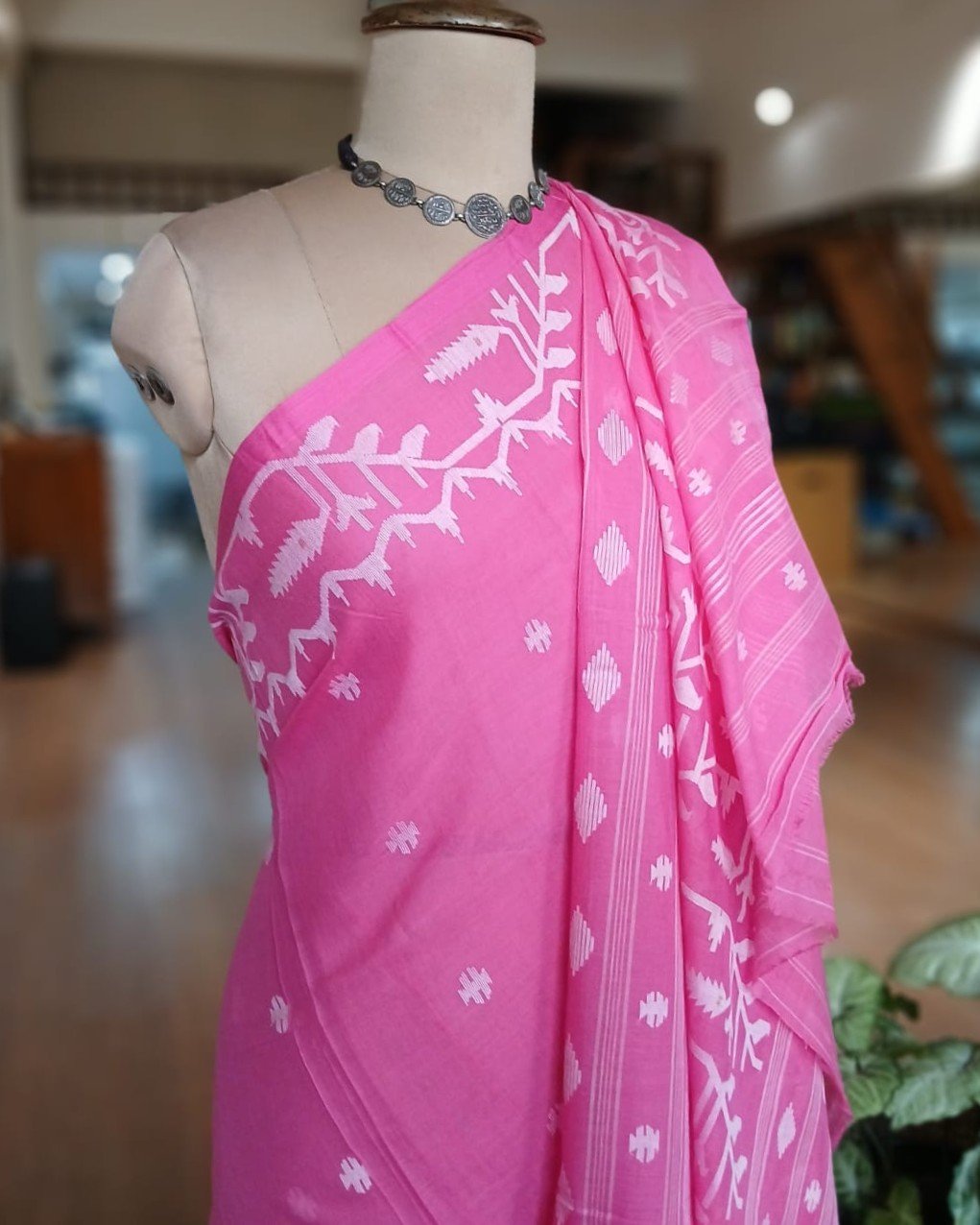 Soft Cotton Jamdani Handweave from Phulia – (JCHS0048) - Image 6
