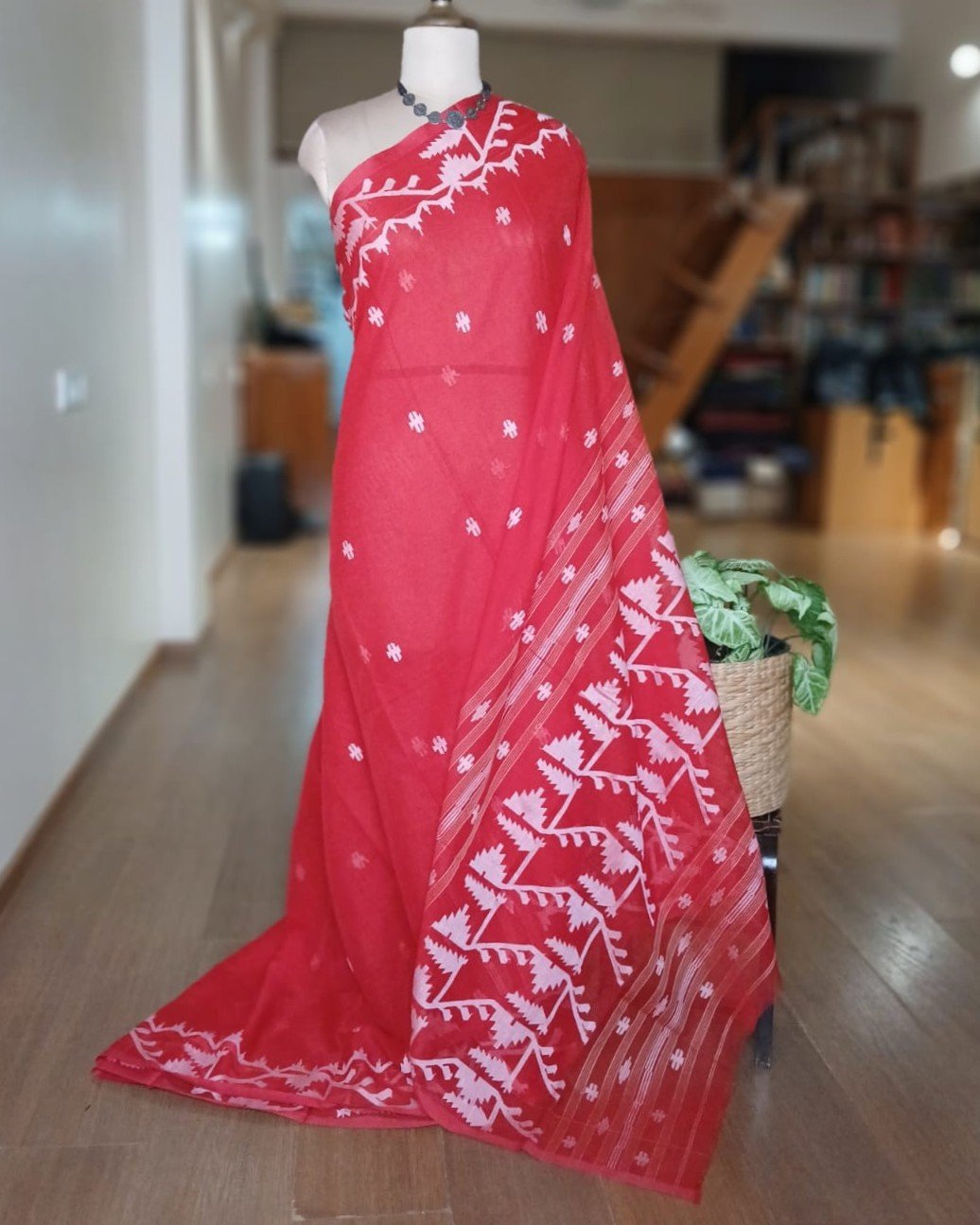 Soft Cotton Jamdani Handweave from Phulia – (JCHS0049)