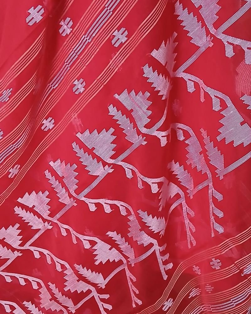 Soft Cotton Jamdani Handweave from Phulia – (JCHS0049) - Image 4