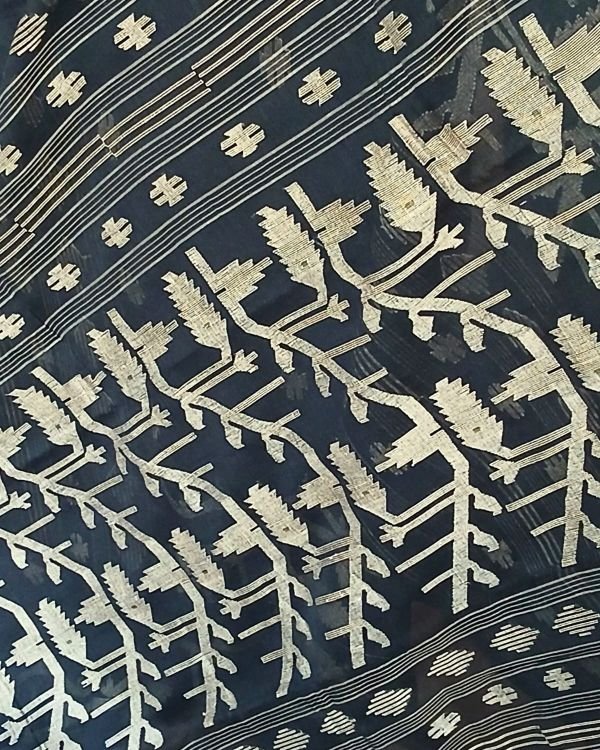 Soft Cotton Jamdani Handweave from Phulia – (JCHS0052) - Image 4