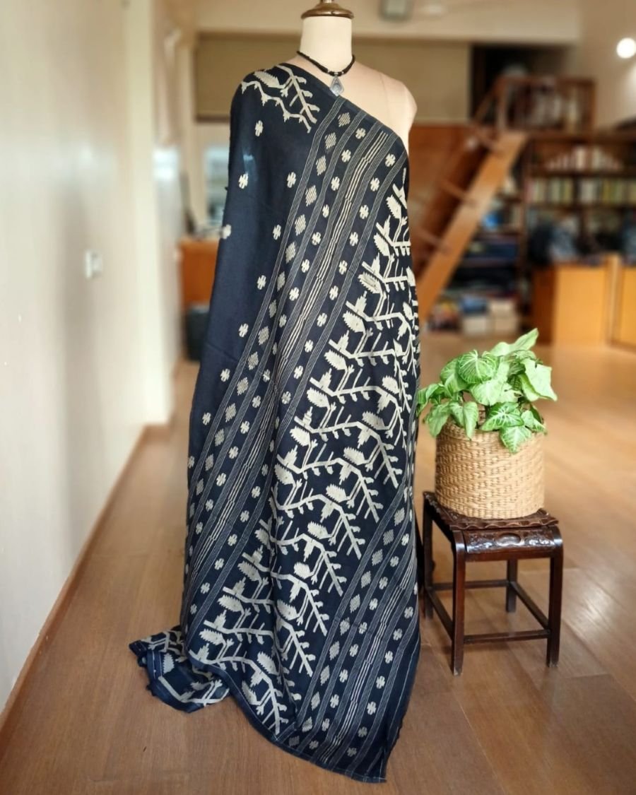 Soft Cotton Jamdani Handweave from Phulia – (JCHS0052) - Image 8