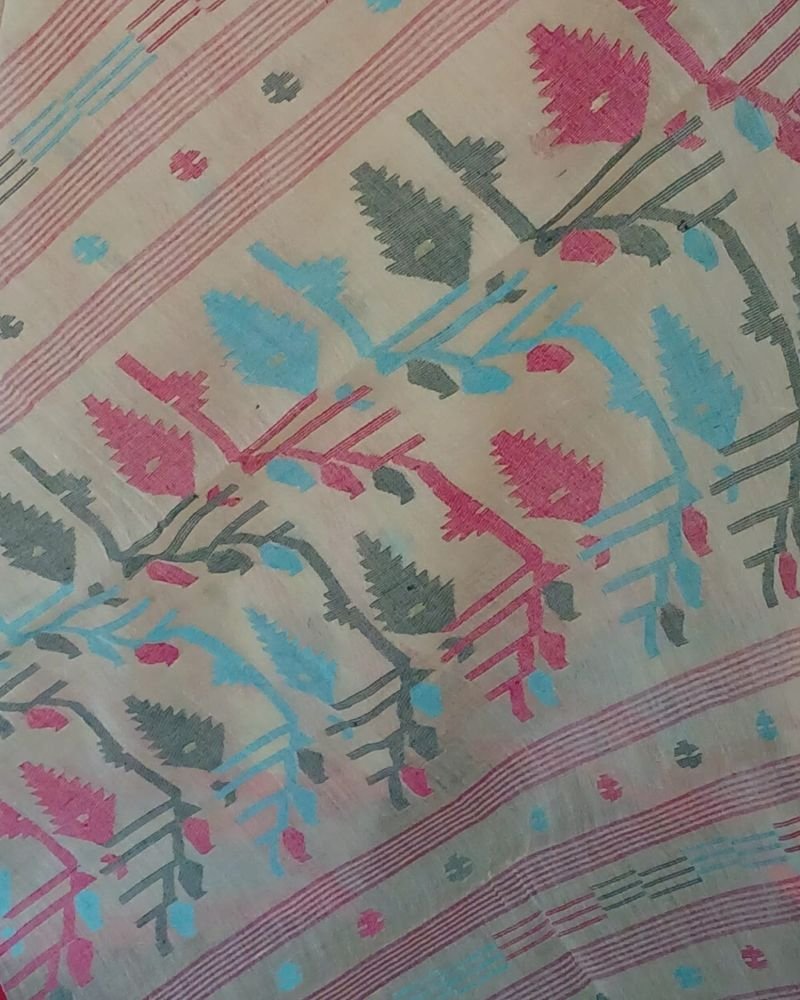 Soft Cotton Jamdani Handweave from Phulia – (JCHS0053) - Image 3