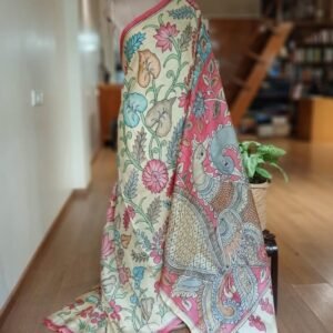 Handpainted Pen Kalamkari Saree – (HPKS0008)