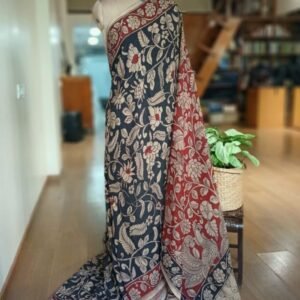 Handpainted Pen Kalamkari Saree – (HPKS0009)